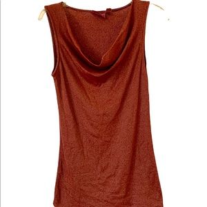 Beautiful crimson drape neck top sz M